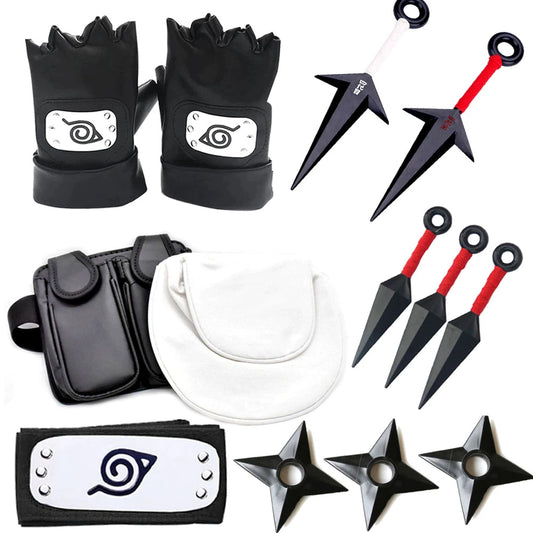 Anime Naruto Costume Leaf Village Ninja Naruto Kakashi Boruto Sasuke Sakura Cosplay Full Accessories Package Halloween
