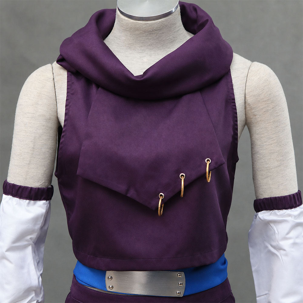 Anime Mind Control Jutsu Ninja Childhood Cosplay Costume Purple Outfit for Women Kids