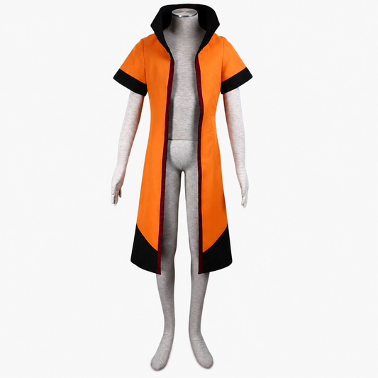 Men and Kids Anime Sixth Leaf Village Leader Costume Cosplay Orange Cloak