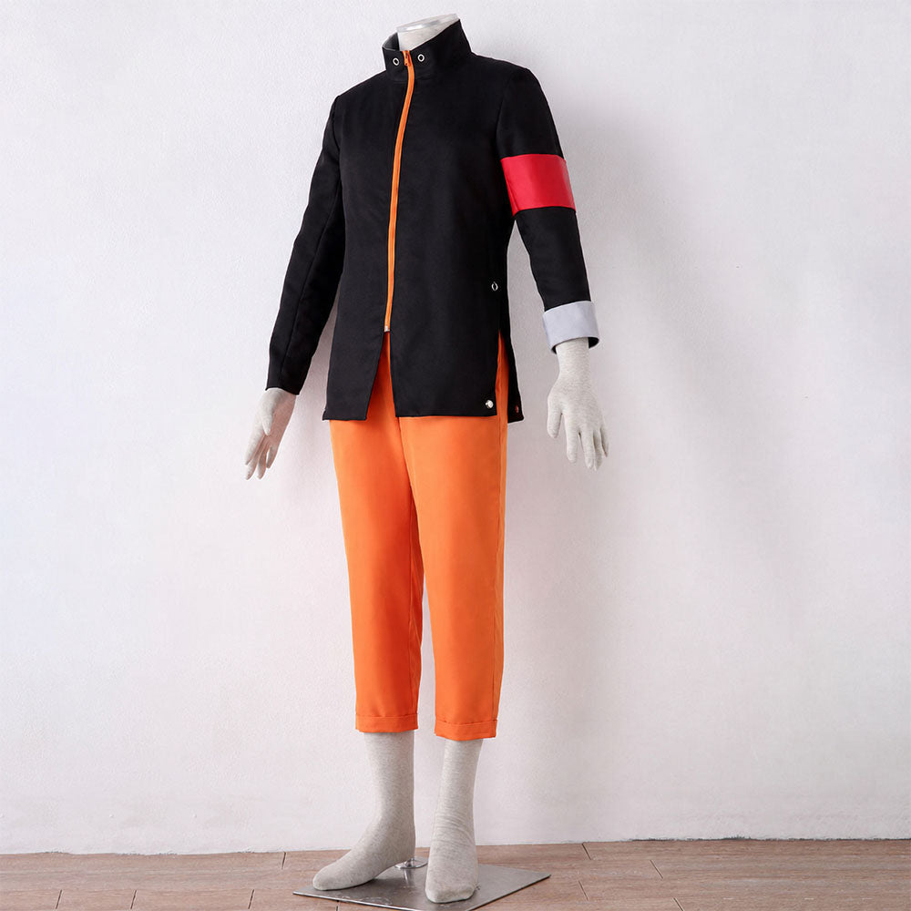 Anime Movie Nine-Tailed Fox Spirit Power Ninja Cosplay Costume with Scarf for Men Kids