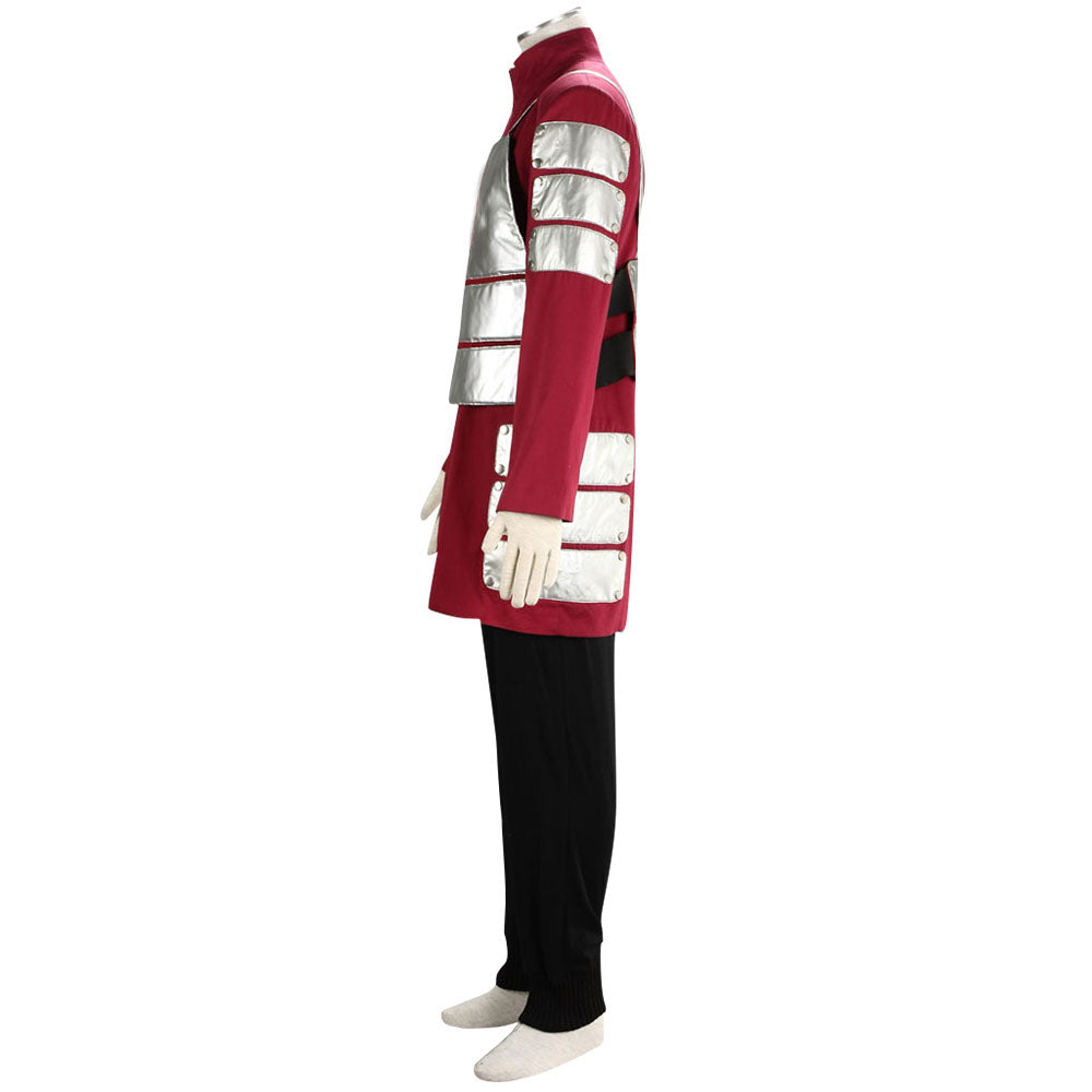 Anime Size Alteration Big-Eater Ninja Red Cosplay Outfit Costume for Men Kids