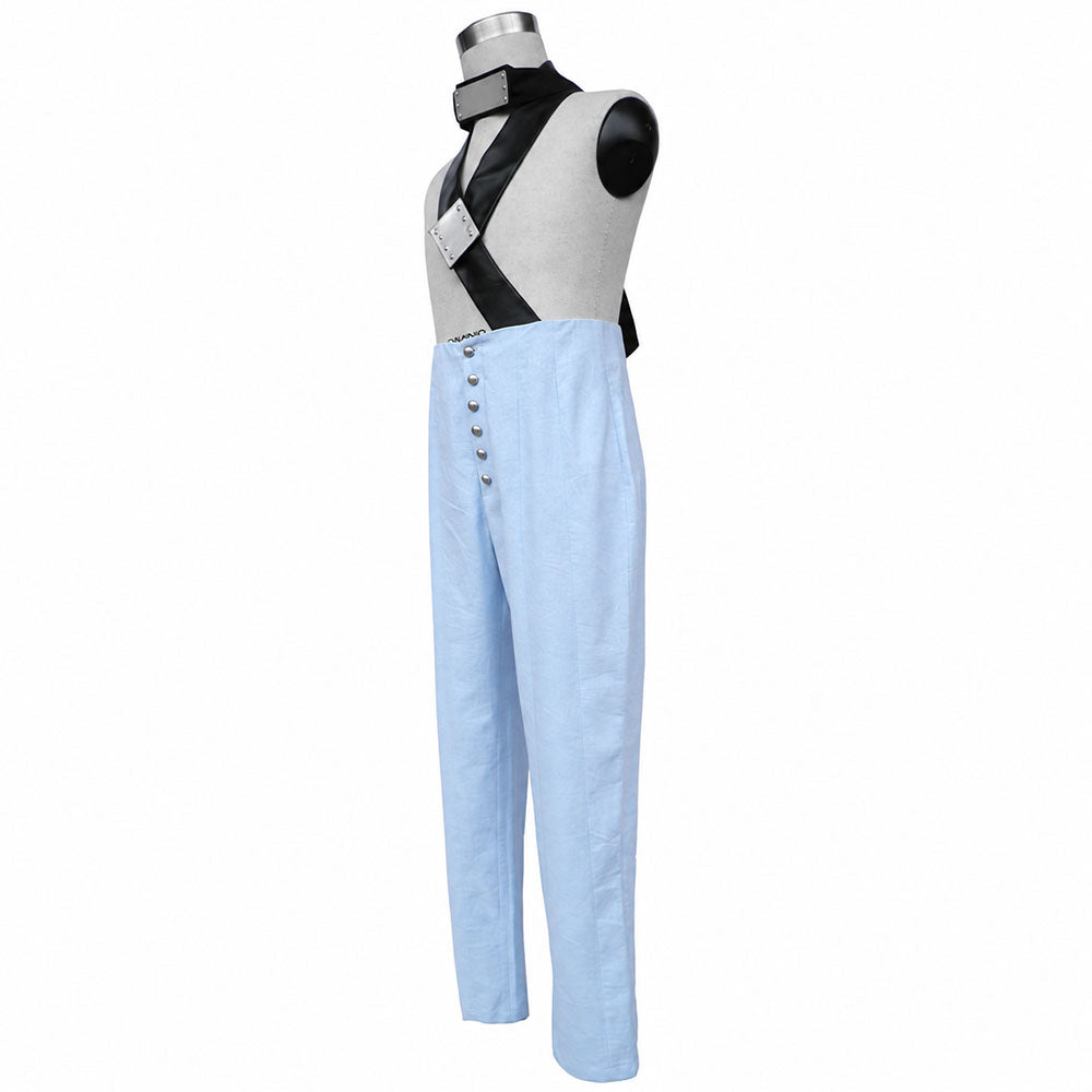Anime Bandage-Masked Giant Sword Ninja Shirtless Cosplay Outfit With Shoes for Men Kids