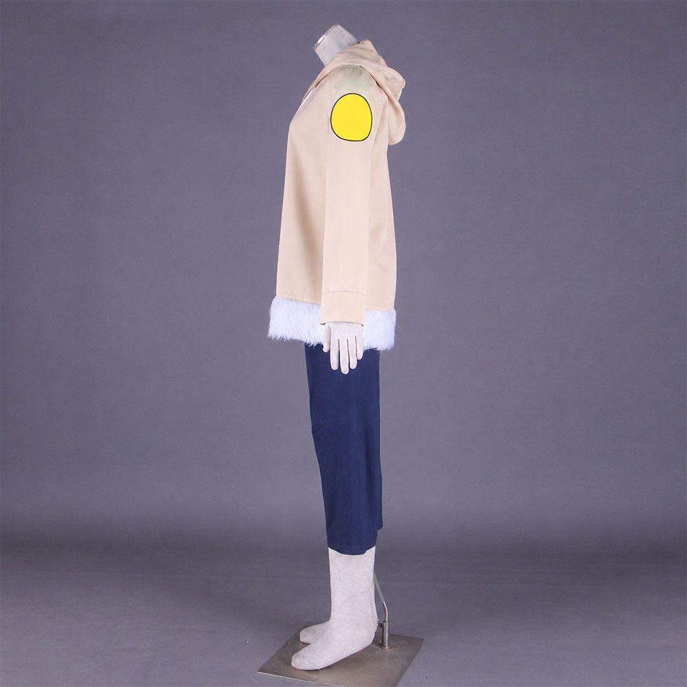 Anime White-Eyed Shy Ninja Princess Childhood Cosplay Costume Outfit for Women Kids