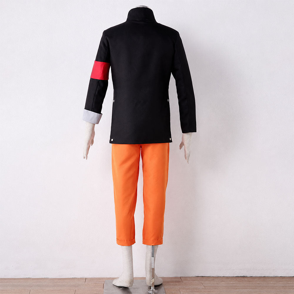 Anime Movie Nine-Tailed Fox Spirit Power Ninja Cosplay Costume with Scarf for Men Kids