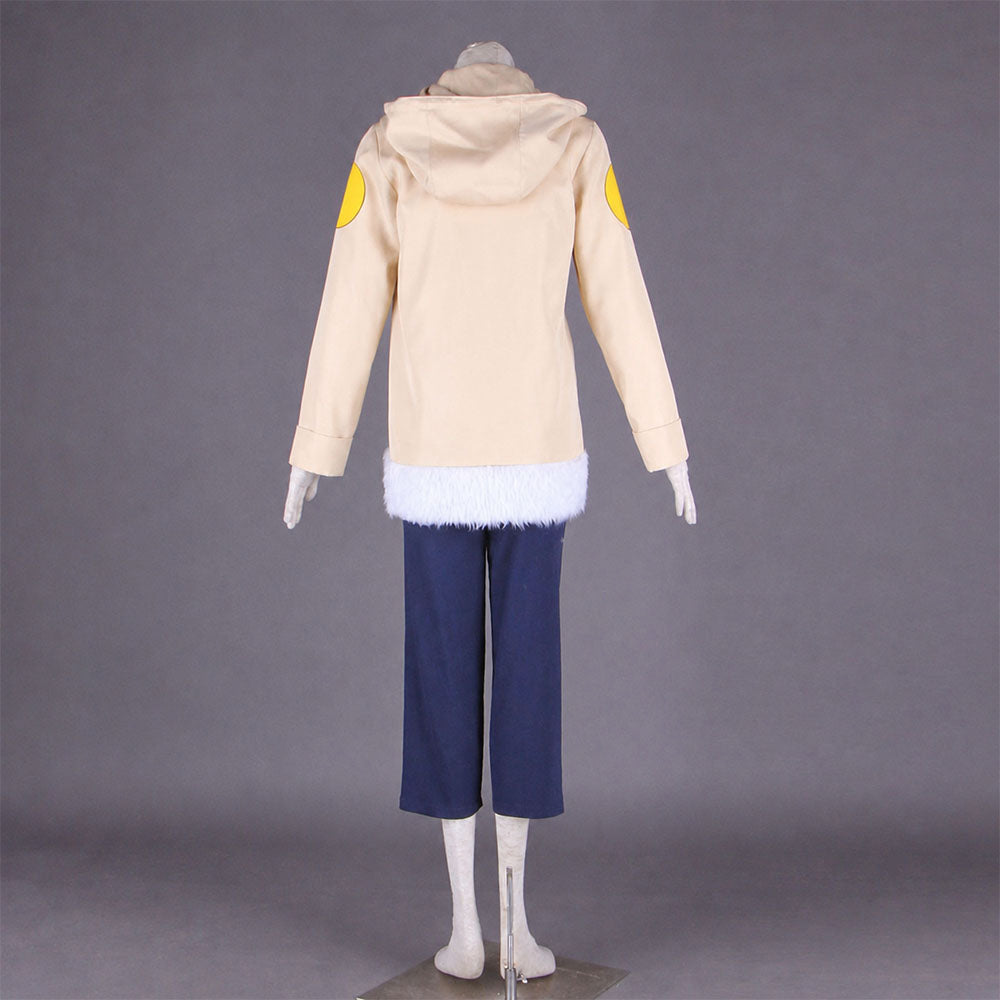 Anime White-Eyed Shy Ninja Princess Childhood Cosplay Costume Outfit for Women Kids