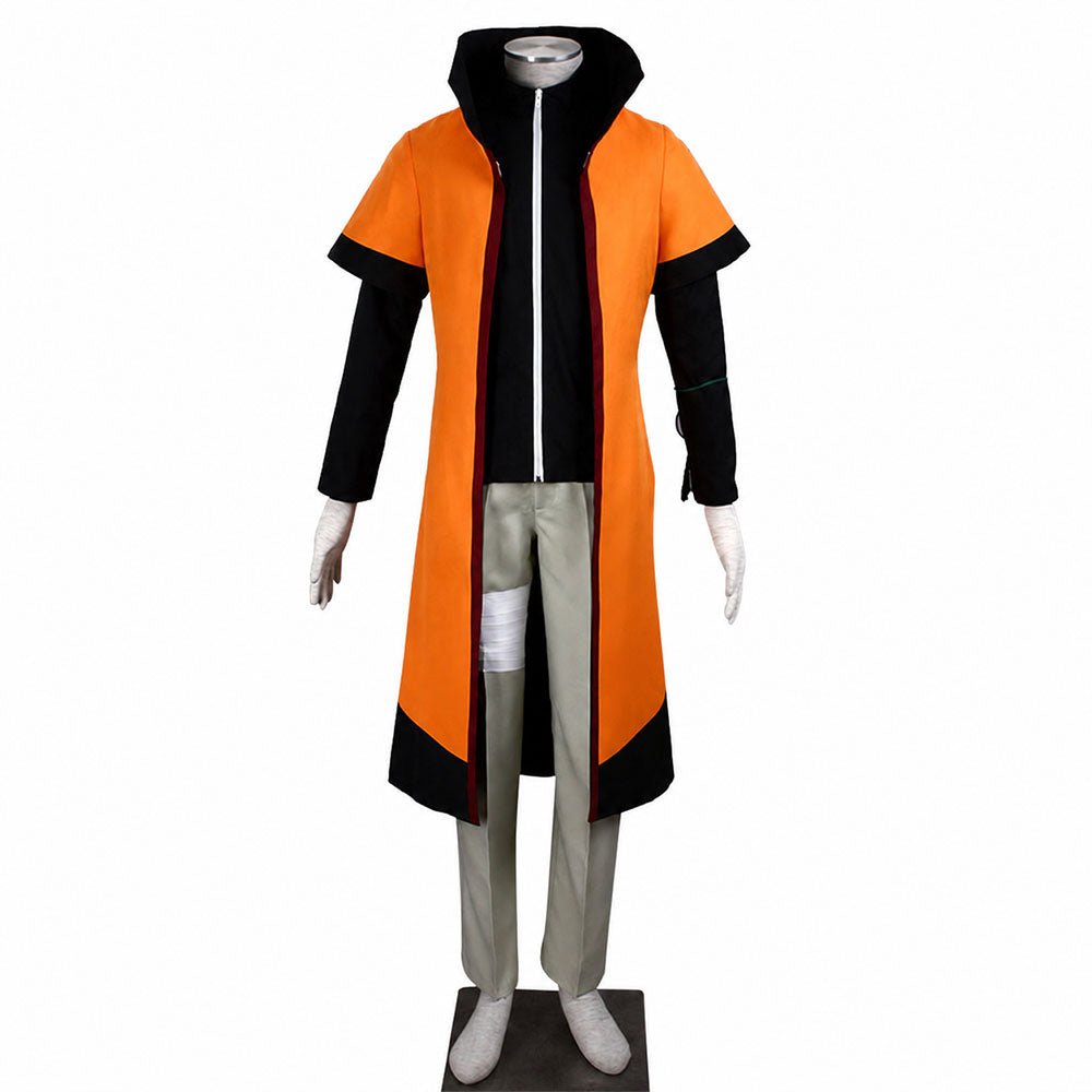 Anime Sixth Village Leader Cosplay Costume Orange Outfit for Men Kids Halloween