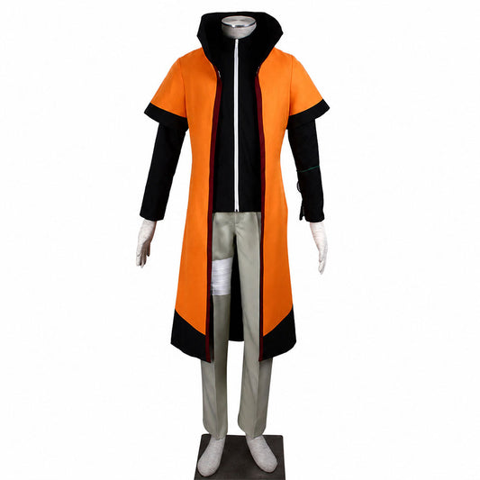 Anime Sixth Village Leader Cosplay Costume Orange Outfit for Men Kids Halloween