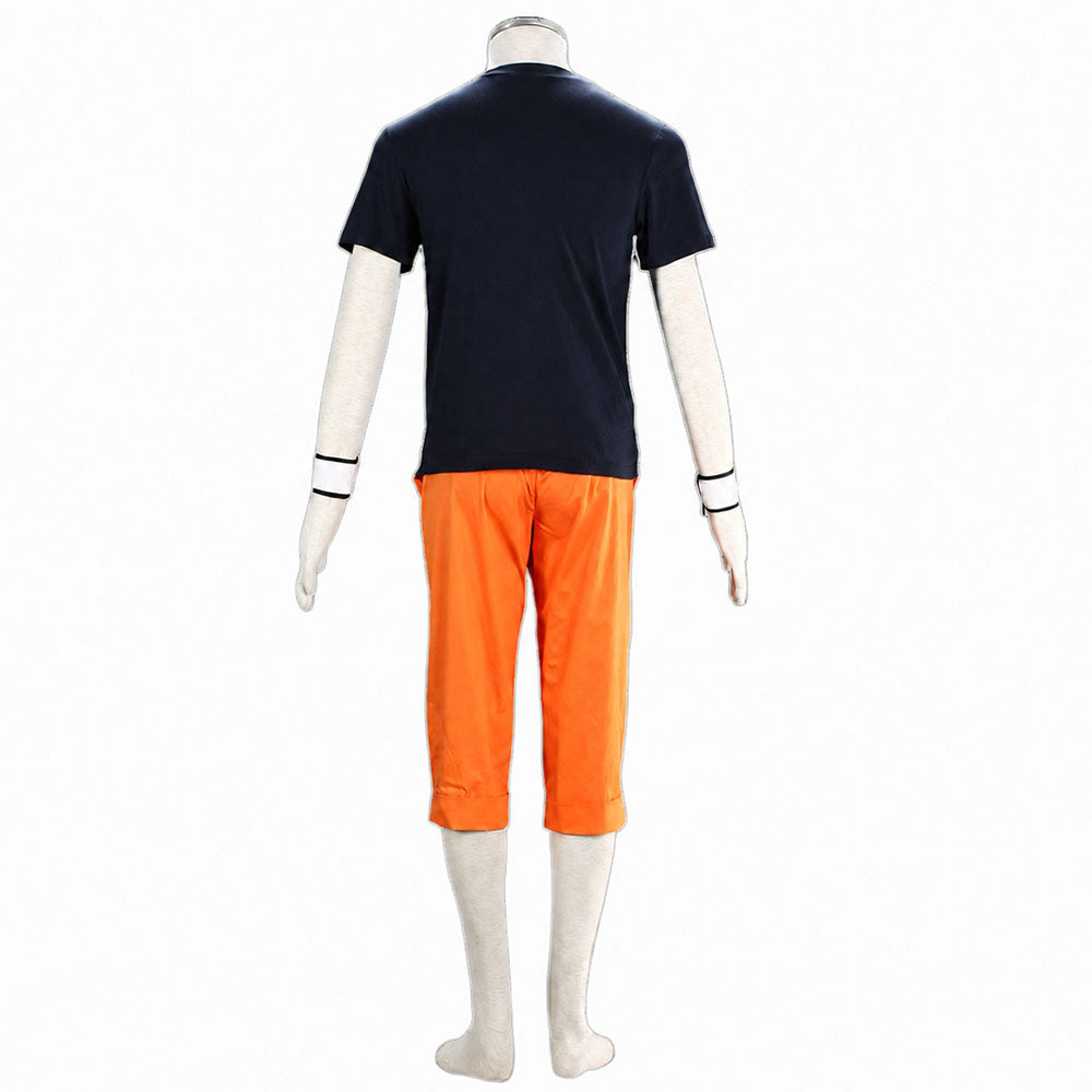 Anime Movie Four-Leaf Clover Nine-Tailed Fox Spirit Power Ninja Cosplay Orange Outfit Costume for Men Kids