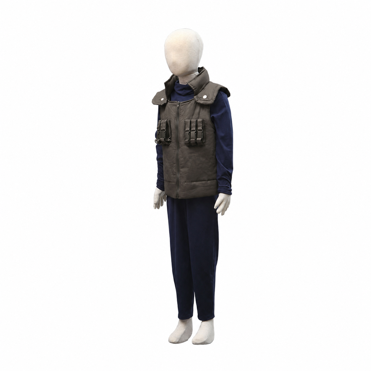 Anime Leaf Village Jonin Uniform Copy Ninja Cosplay Costume Uniform for Men Kids