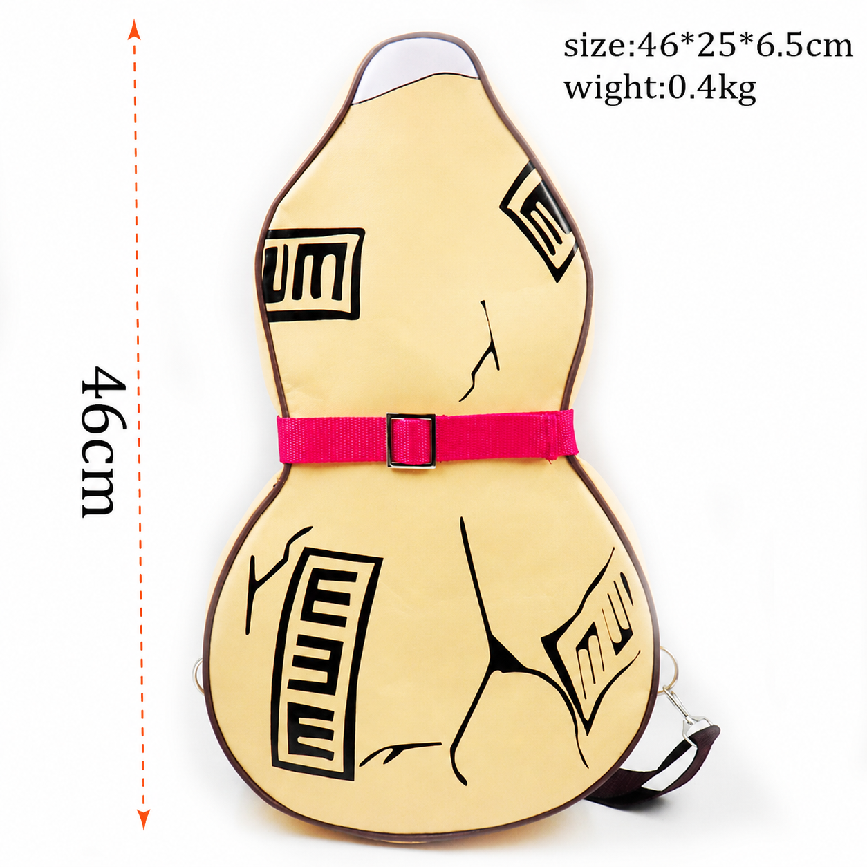 Anime Back Gourd Sand Ninja Cosplay Gourd Backpack PU Leather