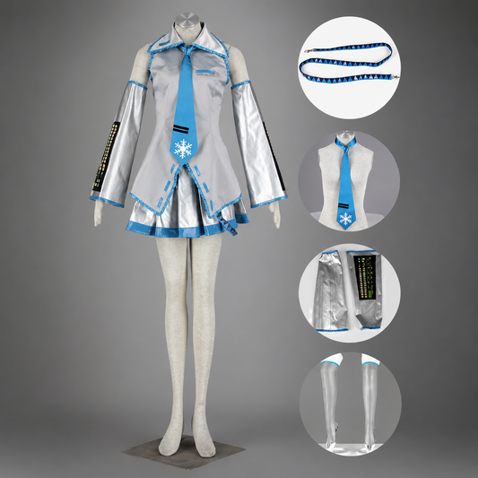 Women and Kids Winter Virtual Singer Cosplay Costume with Accessories