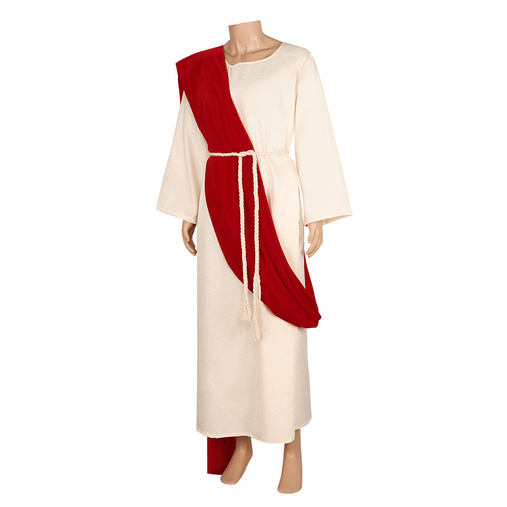 Middle Ages Missionary Preacher Costume Ancient Rome Greece King Cosplay Full Set