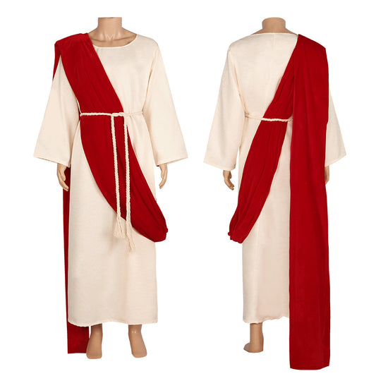 Middle Ages Missionary Preacher Costume Ancient Rome Greece King Cosplay Full Set