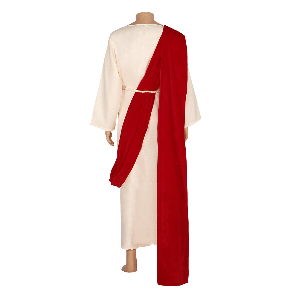 Middle Ages Missionary Preacher Costume Ancient Rome Greece King Cosplay Full Set