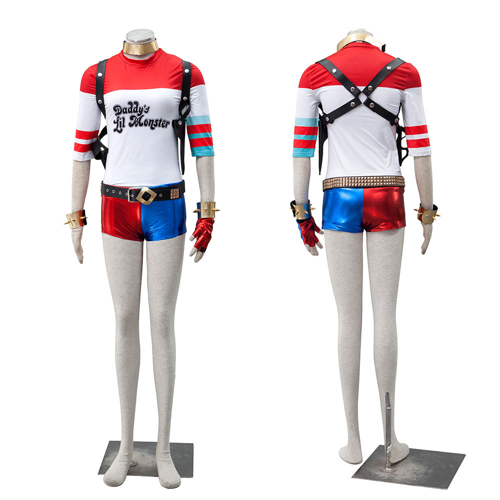 Women and Kids Suicide Squad Costume Harley Quinn Cosplay full Set