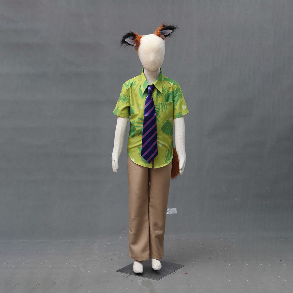 Men and Kids Zootopia Costume The Fox Nick Wilde Cosplay Halloween Costume