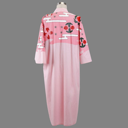 Bleach Kyoraku Shunsui Cosplay Kimono Robe 8th Division Captain Costume for Men and Kids