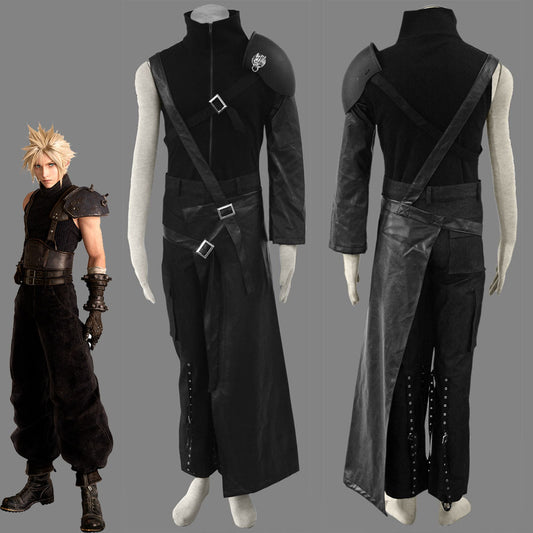 Final Fantasy 7 Costume Cloud Strife Cosplay full Set Halloween Costume for Men and Kids