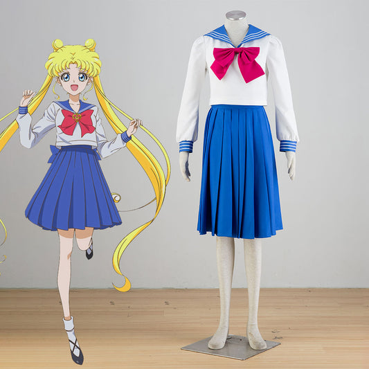 Women and Kids Sailor Moon Costume Sailor Moon Tsukino Usagi School Uniform Cosplay