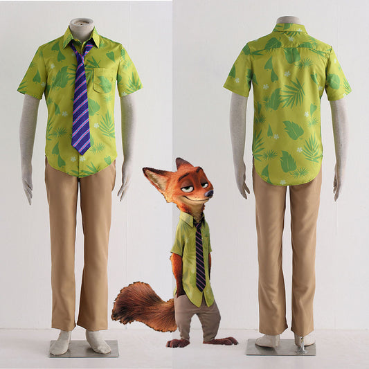 Men and Kids Zootopia Costume The Fox Nick Wilde Cosplay Halloween Costume