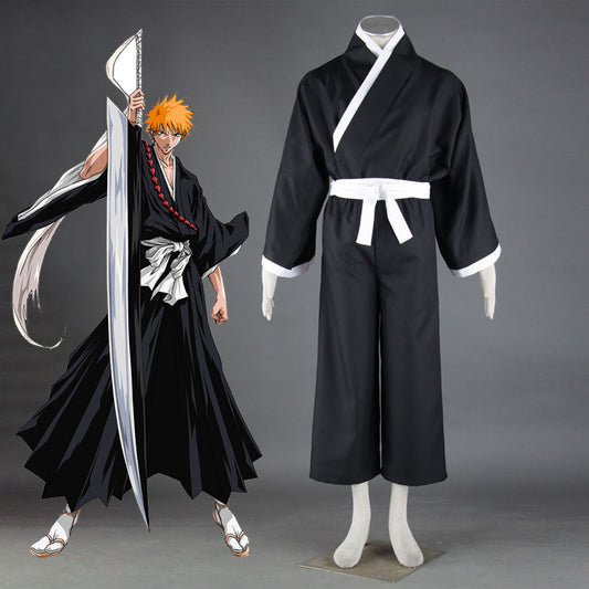 Bleach Costume 3PCS Die Pa Cosplay Kimono full Outfit for Men and Kids