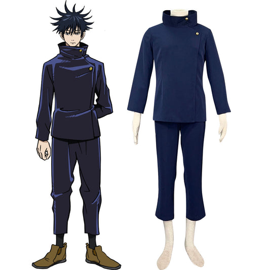 Men and Kids Jujutsu Kaisen Costume Fushiguro Megumi Navy Uniform Cosplay