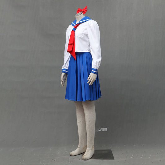 Women and Kids Sailor Moon Costume Sailor Venus Aino Minago School Uniform Cosplay