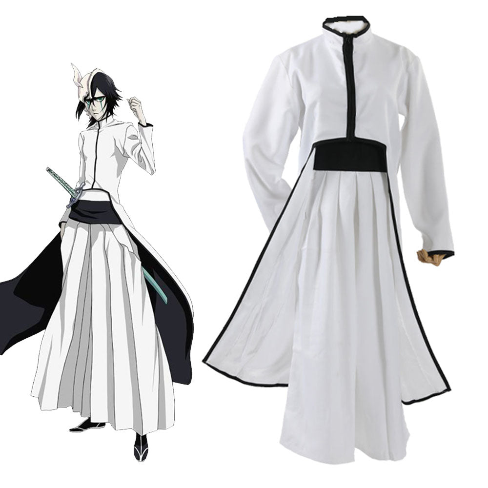 Bleach Costume Ulquiorra Cifer Cosplay Kimono full Outfit for Men and Kids