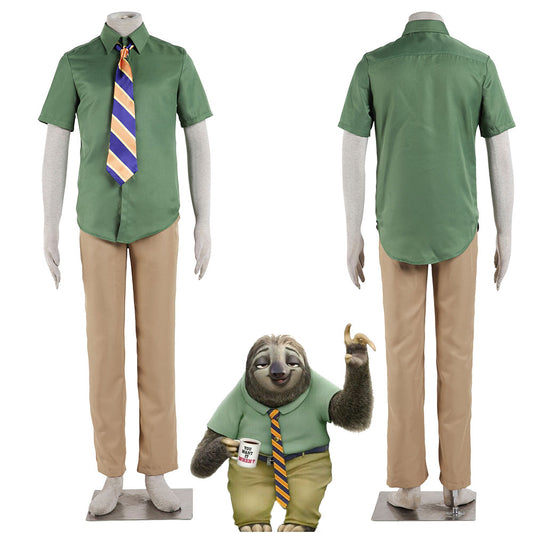 Men and Kids Zootopia Costume The Sloth Flash Cosplay Halloween Costume