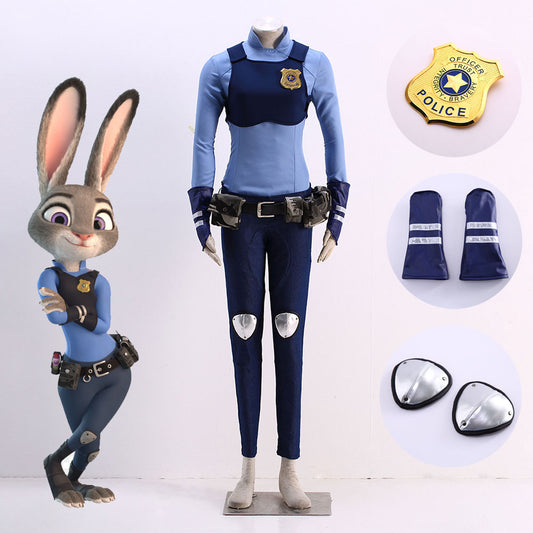 Women and Kids Zootopia Costume The Rabbit Judy Hopps Cosplay with Accessories