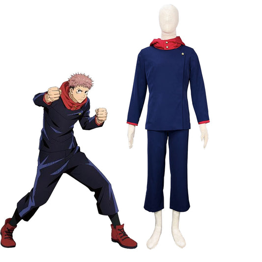 Men and Kids Jujutsu Kaisen Costume Yuji Itadori Hoodie Uniform Cosplay