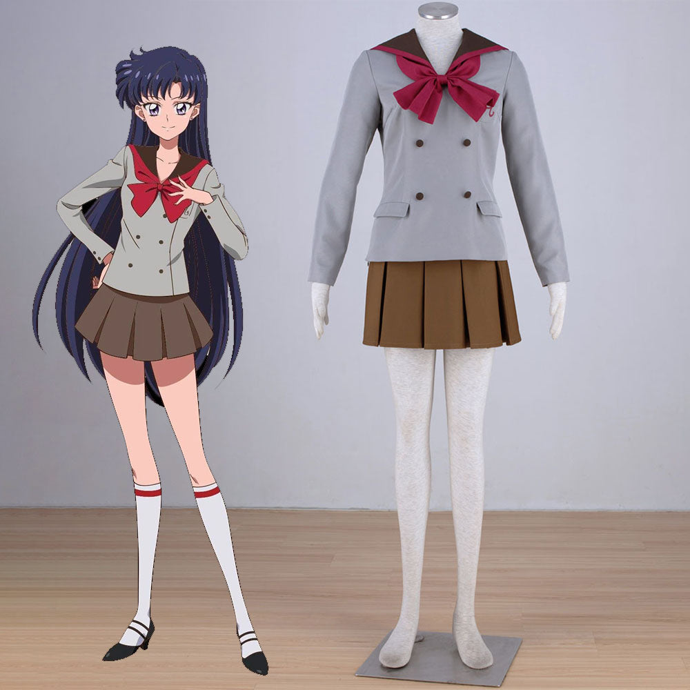 Women and Kids Sailor Moon Costume Sailor Mars Heino Rei School Uniform Cosplay