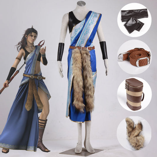 Women and Kids Final Fantasy 13 Costume Oerba Yun Fang Cosplay full Suits with Accessories