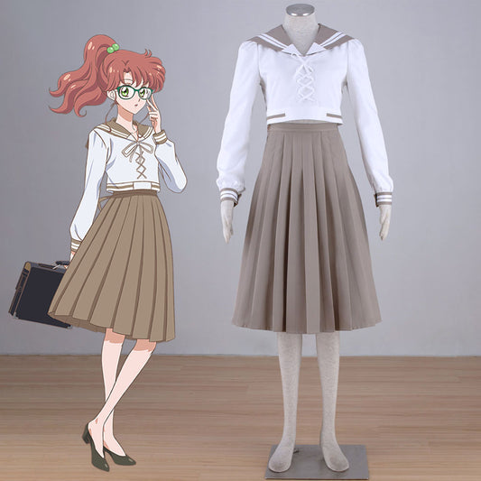 Women and Kids Sailor Moon Costume Sailor Jupiter Kino Makoto School Uniform Cosplay