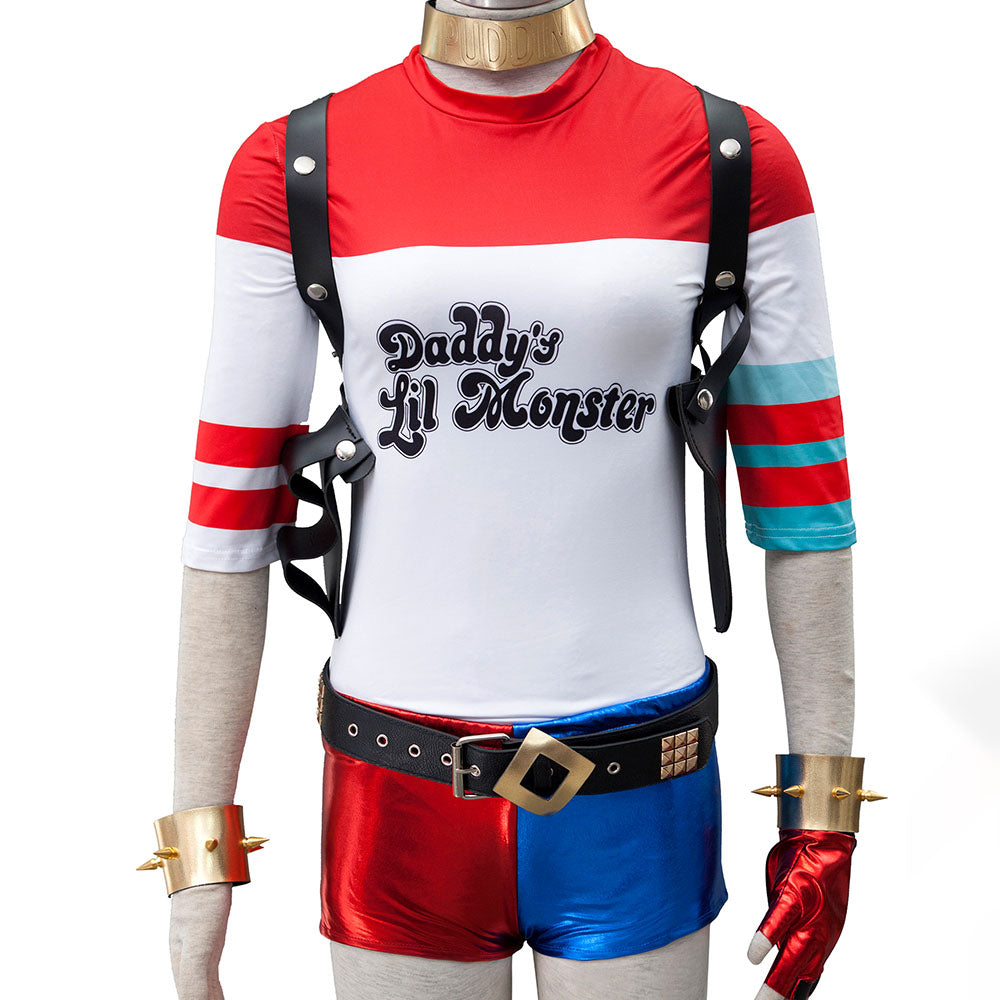 Women and Kids Suicide Squad Costume Harley Quinn Cosplay full Set