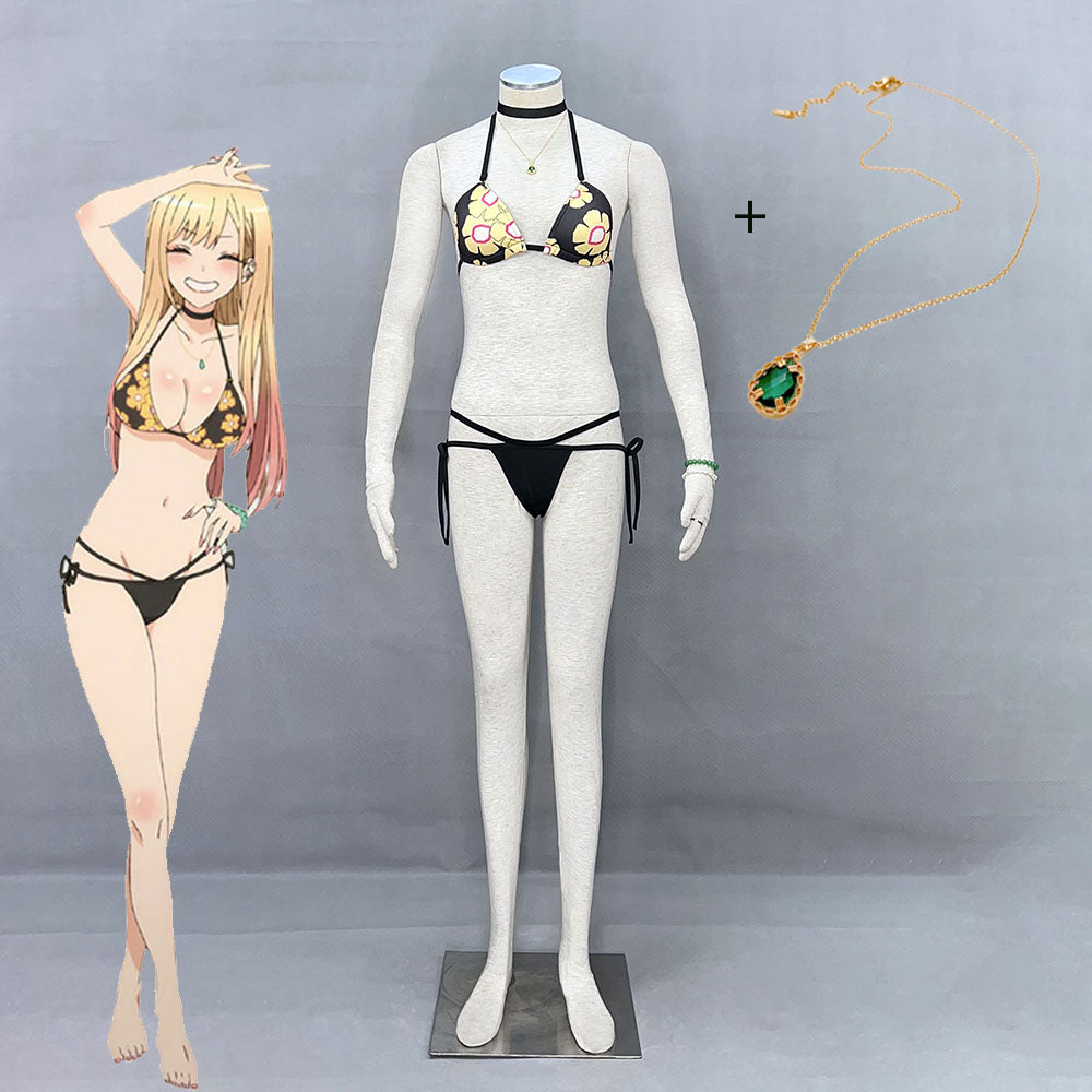My Dress-up Darling Costume Kitagawa Marin Swimsuit Cosplay with All Accessories for Women