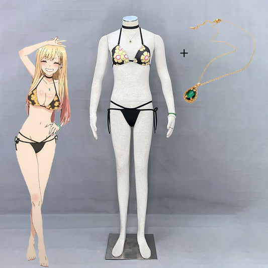 My Dress-up Darling Costume Kitagawa Marin Swimsuit Cosplay with All Accessories for Women