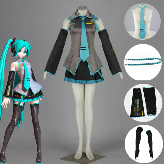 Women and Kids Vocaloid Hatsune Miku Sailor Cosplay Costume with Accessories