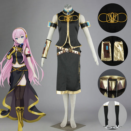 Women and Kids Vocaloid Megurine Luka Cosplay Costume with Accessories