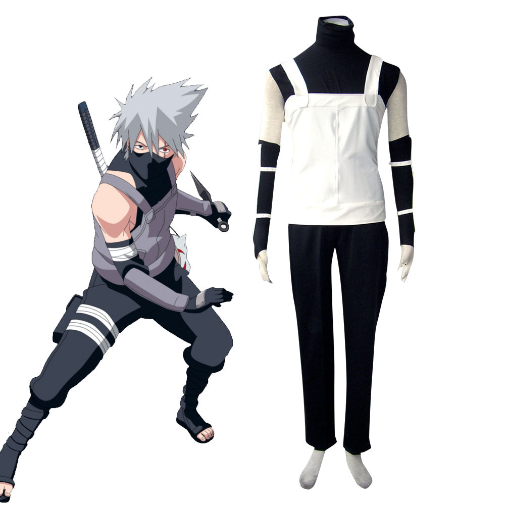 Naruto Costume Hatake Kakashi Anbu Cosplay full Outfit for Men and Kids