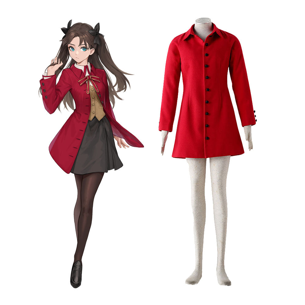 Fate / Stay Night Costume Rin Tohsaka Autumn School Uniform Cosplay Coat for Women and Kids