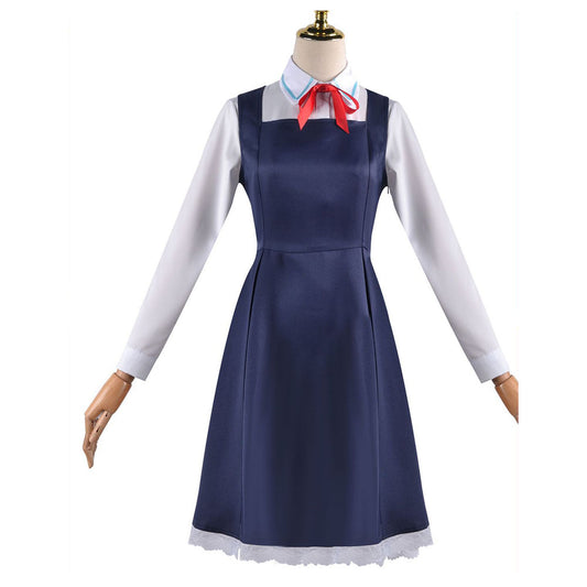 Spy x Family Costume Anya Forger Navy Cosplay Dress with Accessories for Women and Kids