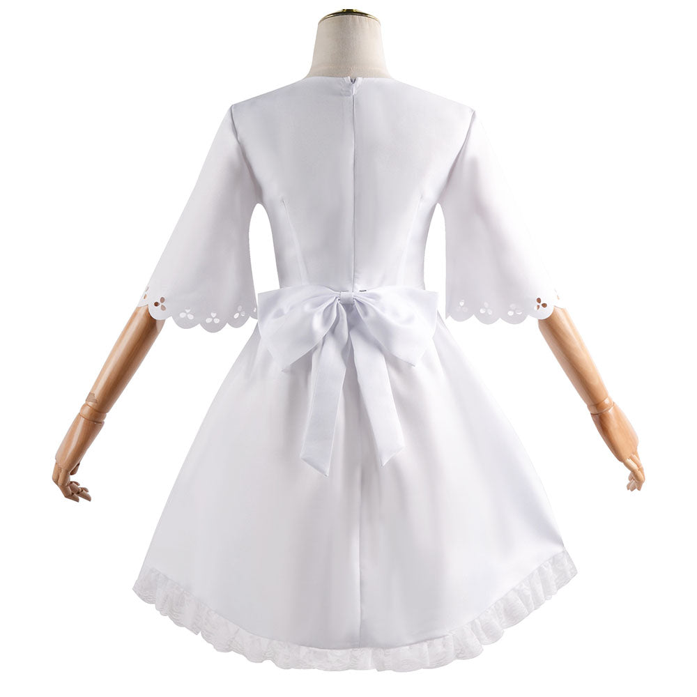 Spy x Family Costume Anya Forger White Cosplay Dress Costume with Accessories for Women and Kids