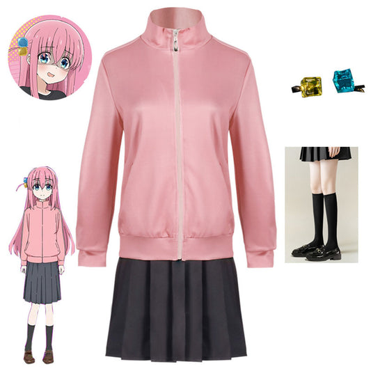 Bocchi the Rock Costume Gotoh Hitori Cosplay Full Outfit for Women