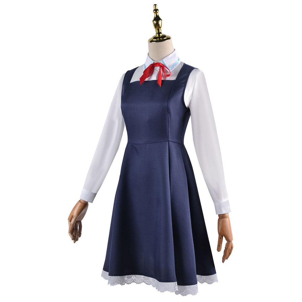 Spy x Family Costume Anya Forger Navy Cosplay Dress with Accessories for Women and Kids