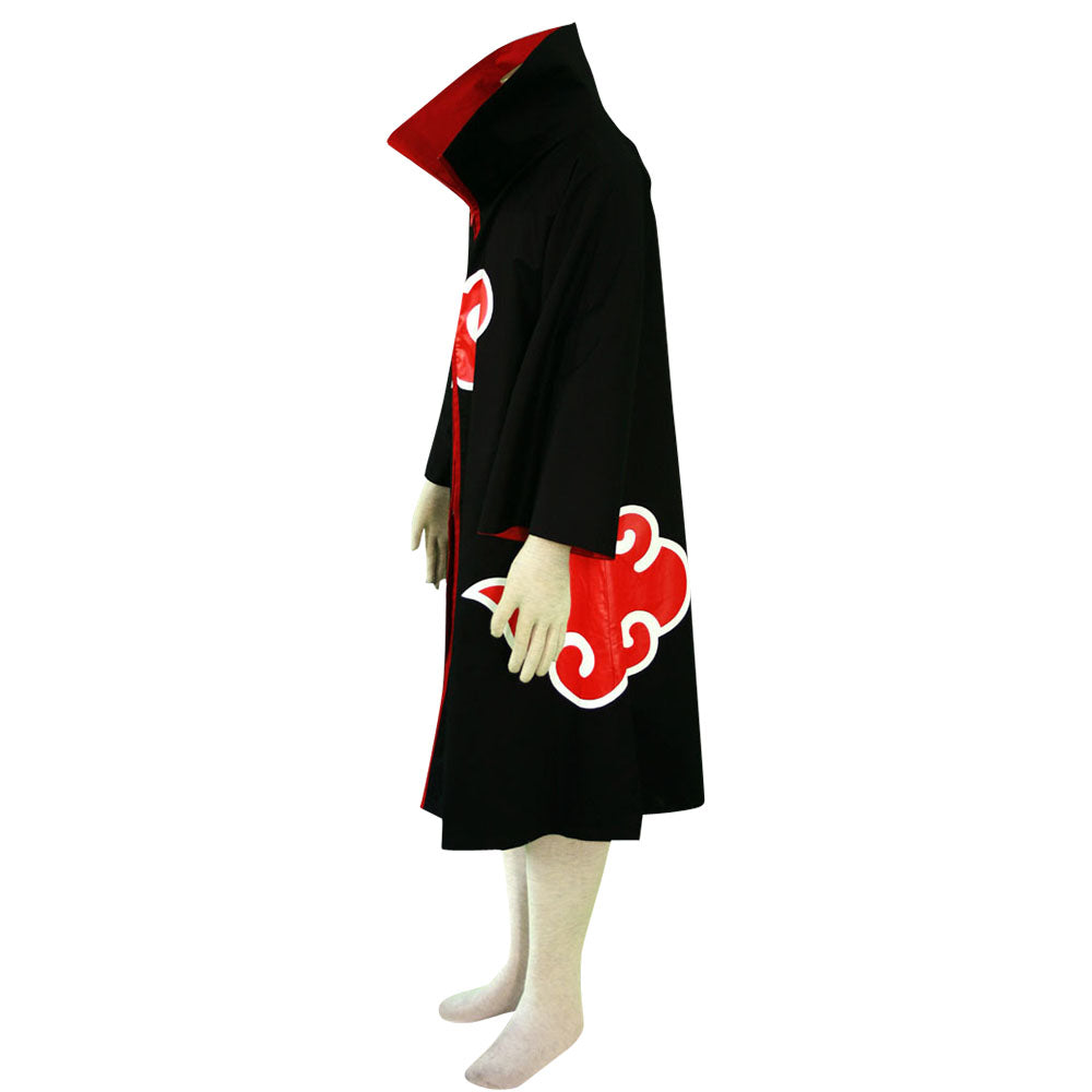 Naruto Costume Akatsuki Embroidered Cloak Itachi Obito Robe for Men and Kids