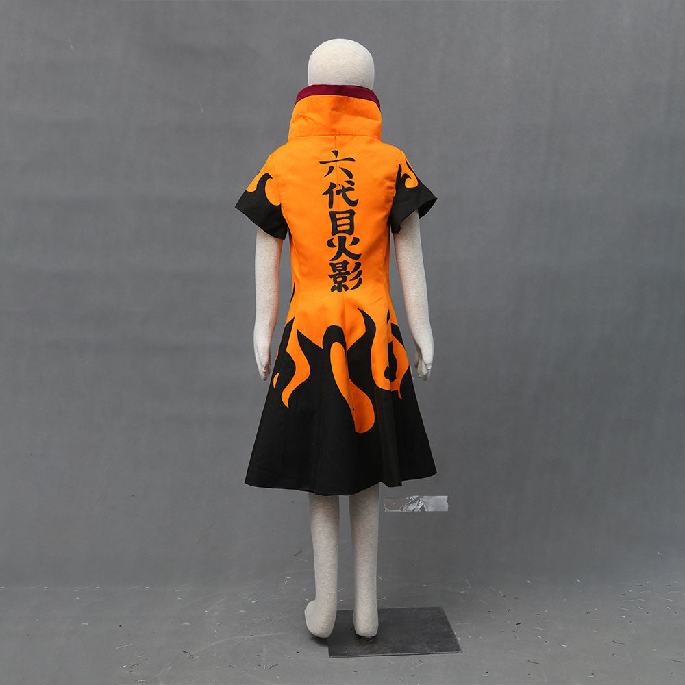 Naruto Costume Uzumake Naruto Sixth Hokage Cosplay Cloak For Men and Kids