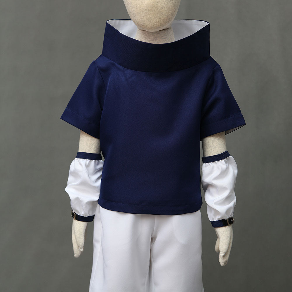 Men and Kids Naruto Costume Childhood Uchiha Sasuke Cosplay full Outfit