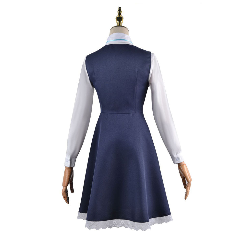 Spy x Family Costume Anya Forger Navy Cosplay Dress with Accessories for Women and Kids