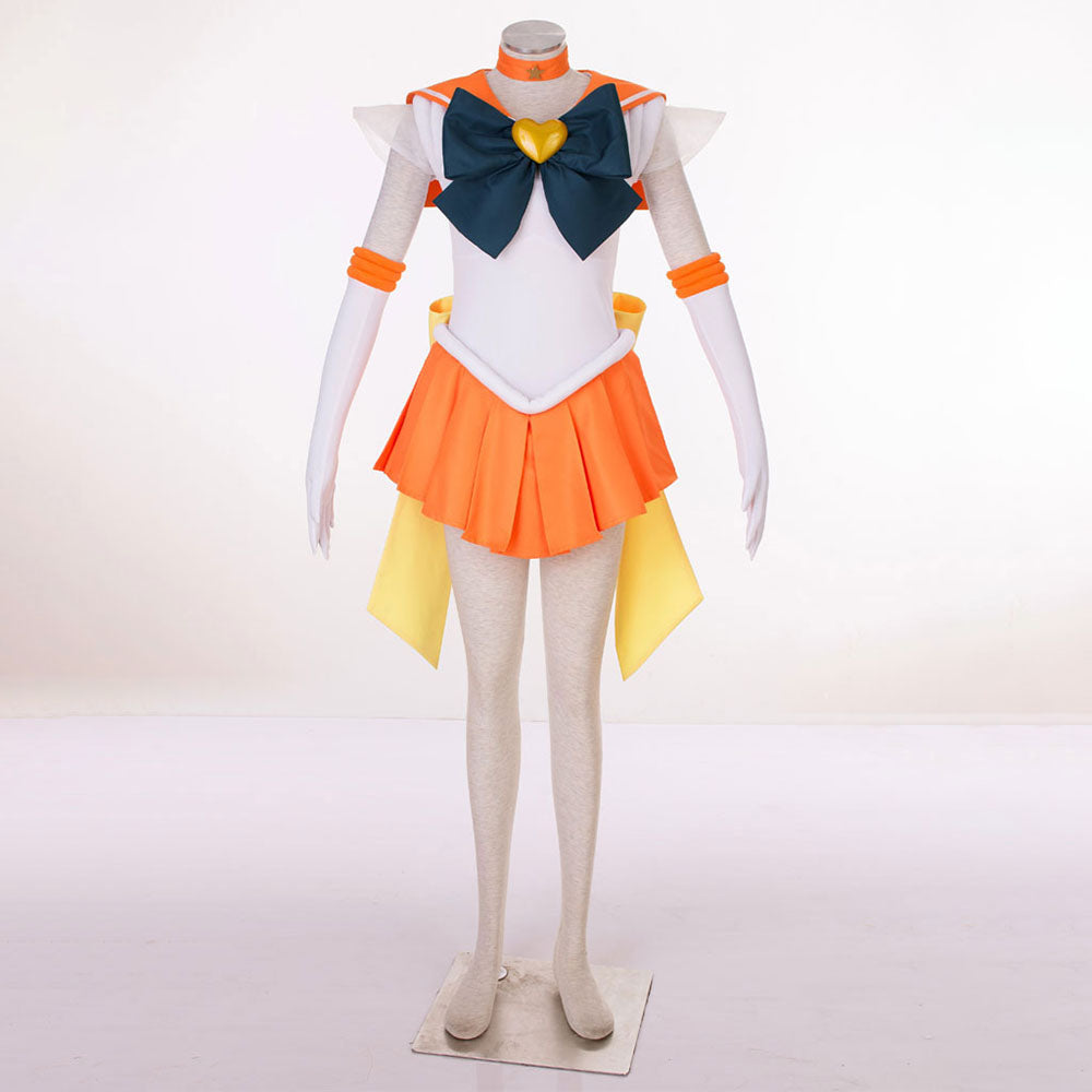 Women and Kids Sailor Moon Super S Costume Sailor Venus Aino Minago Cosplay with Accessories